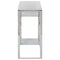 vidaXL Console Table Silver Stainless Steel and Tempered Glass
