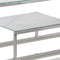 vidaXL Console Table Silver Stainless Steel and Tempered Glass