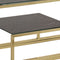 vidaXL Console Table Gold Stainless Steel and Tempered Glass