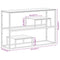 vidaXL Console Table Gold Stainless Steel and Tempered Glass