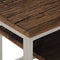 vidaXL Console Table Silver Stainless Steel and Solid Sleeper Wood