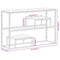 vidaXL Console Table Silver Stainless Steel and Solid Sleeper Wood