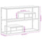 vidaXL Console Table Silver Stainless Steel and Solid Acacia Wood