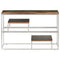 vidaXL Console Table Silver Stainless Steel and Solid Reclaimed Wood