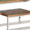 vidaXL Console Table Silver Stainless Steel and Solid Reclaimed Wood