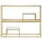 vidaXL Console Table Gold Stainless Steel and Tempered Glass