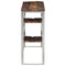 vidaXL Console Table Silver Stainless Steel and Solid Wood Sleeper