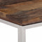 vidaXL Console Table Silver Stainless Steel and Solid Wood Sleeper