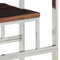 vidaXL Console Table Silver Stainless Steel and Solid Wood Sleeper