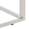 vidaXL Console Table Silver Stainless Steel and Solid Wood Sleeper