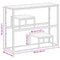 vidaXL Console Table Silver Stainless Steel and Solid Wood Sleeper