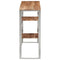 vidaXL Console Table Silver Stainless Steel and Solid Wood Acacia