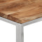 vidaXL Console Table Silver Stainless Steel and Solid Wood Acacia