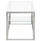vidaXL Coffee Table Silver Stainless Steel and Tempered Glass