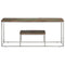 vidaXL Coffee Table Silver Stainless Steel and Solid Wood Reclaimed