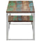 vidaXL Coffee Table Silver Stainless Steel and Solid Wood Reclaimed