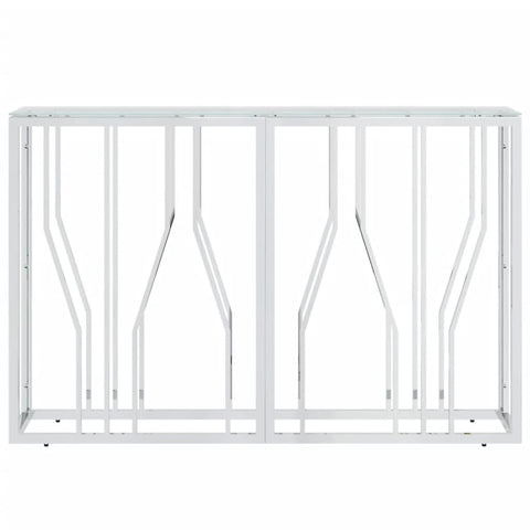 vidaXL Console Table 110x30x70 cm Stainless Steel and Glass