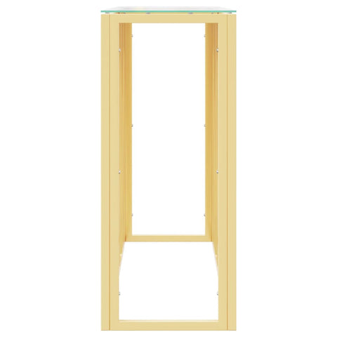 vidaXL Console Table 110x30x70 cm Stainless Steel and Glass