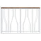 vidaXL Console Table Stainless Steel and Solid Wood Reclaimed