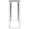 vidaXL Console Table Silver Stainless Steel and Solid Wood Acacia