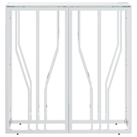 vidaXL Console Table 70x30x70 cm Stainless Steel and Glass