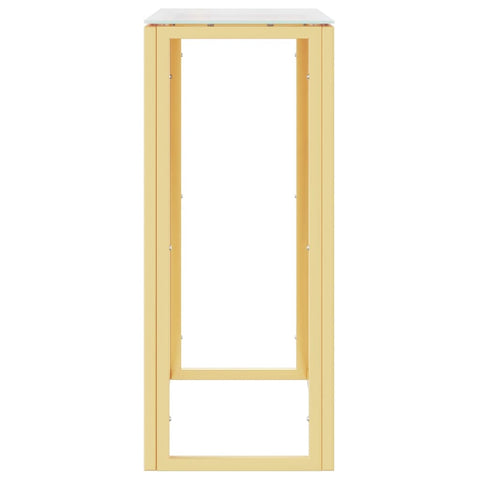 vidaXL Console Table Gold 70x30x70 cm Stainless Steel and Glass