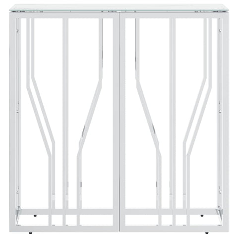 vidaXL Console Table Silver 70x30x70 cm Stainless Steel and Glass