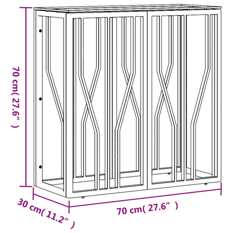 vidaXL Console Table Silver 70x30x70 cm Stainless Steel and Glass