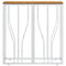 vidaXL Console Table Silver Stainless Steel and Solid Wood Acacia