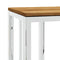vidaXL Console Table Silver Stainless Steel and Solid Wood Acacia