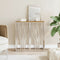 vidaXL Console Table Silver Stainless Steel and Solid Wood Acacia