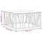 vidaXL Coffee Table Gold 80x80x40 cm Stainless Steel and Glass