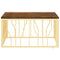 vidaXL Coffee Table Gold Stainless Steel and Solid Wood Reclaimed