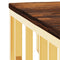 vidaXL Coffee Table Gold Stainless Steel and Solid Wood Reclaimed