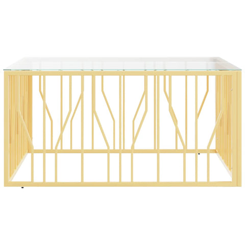 vidaXL Coffee Table 100x100x50 cm Stainless Steel and Glass