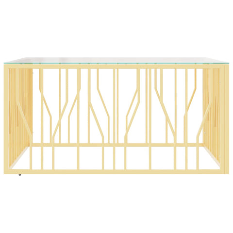 vidaXL Coffee Table 100x100x50 cm Stainless Steel and Glass