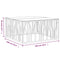 vidaXL Coffee Table 100x100x50 cm Stainless Steel and Glass