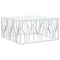 vidaXL Coffee Table Silver 100x100x50 cm Stainless Steel and Glass