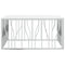 vidaXL Coffee Table Silver 100x100x50 cm Stainless Steel and Glass