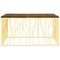 vidaXL Coffee Table Gold Stainless Steel and Solid Wood Reclaimed