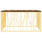 vidaXL Coffee Table Gold Stainless Steel and Solid Wood Reclaimed
