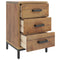 vidaXL Bedside Cabinet Brown 36x30x54 cm Solid Pinewood