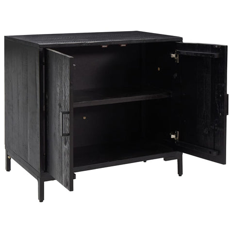 vidaXL Sideboard Black 75x35x70 cm Solid Pinewood