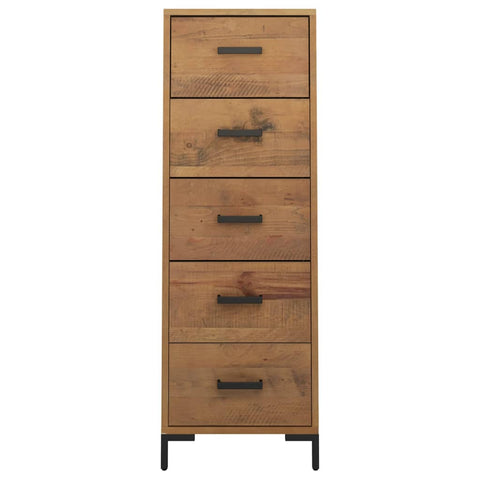 vidaXL Chest of Drawers 42x35x110 cm Solid Pinewood