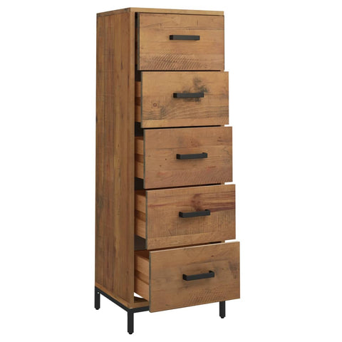 vidaXL Chest of Drawers 42x35x110 cm Solid Pinewood