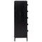 vidaXL Chest of Drawers Black 42x35x110 cm Solid Pinewood