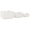 vidaXL Storage Boxes with Lids 3 pcs White Solid Wood Pine
