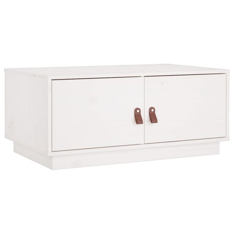 vidaXL Coffee Table White 80x50x35 cm Solid Wood Pine