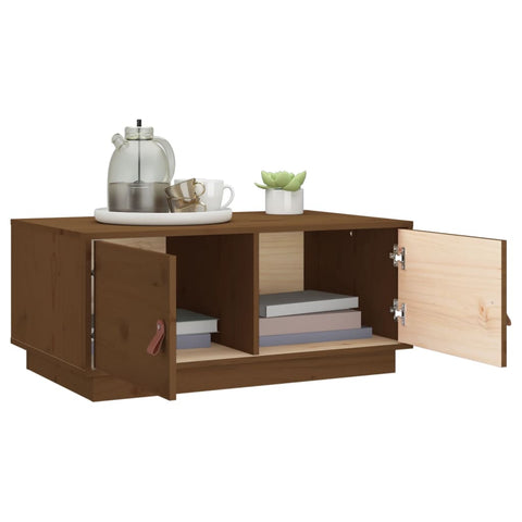 vidaXL Coffee Table Honey Brown 80x50x35 cm Solid Wood Pine