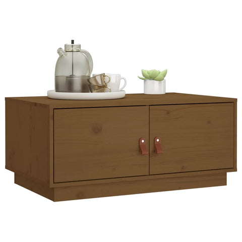 vidaXL Coffee Table Honey Brown 80x50x35 cm Solid Wood Pine